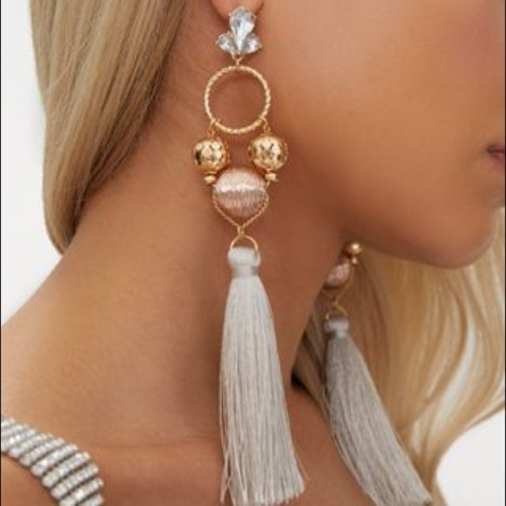 Lulus Rose Gold Tassel Drop Earrings